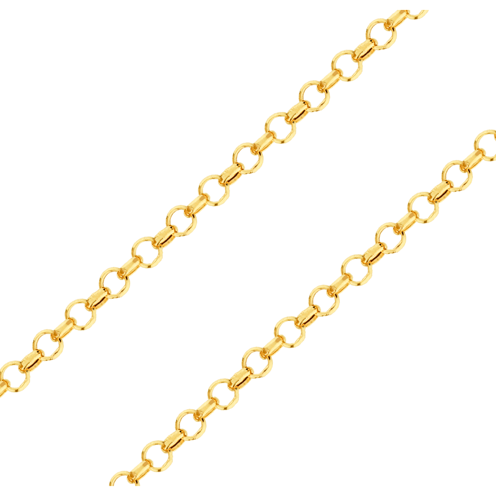 Corrente de ouro feminina portuguesa 18k 45cm
