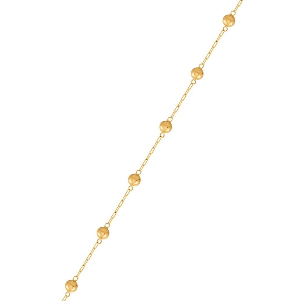 Pulseira De Ouro 18k Infantil (Bebe) Bolinha foto detalhada bolinhas 