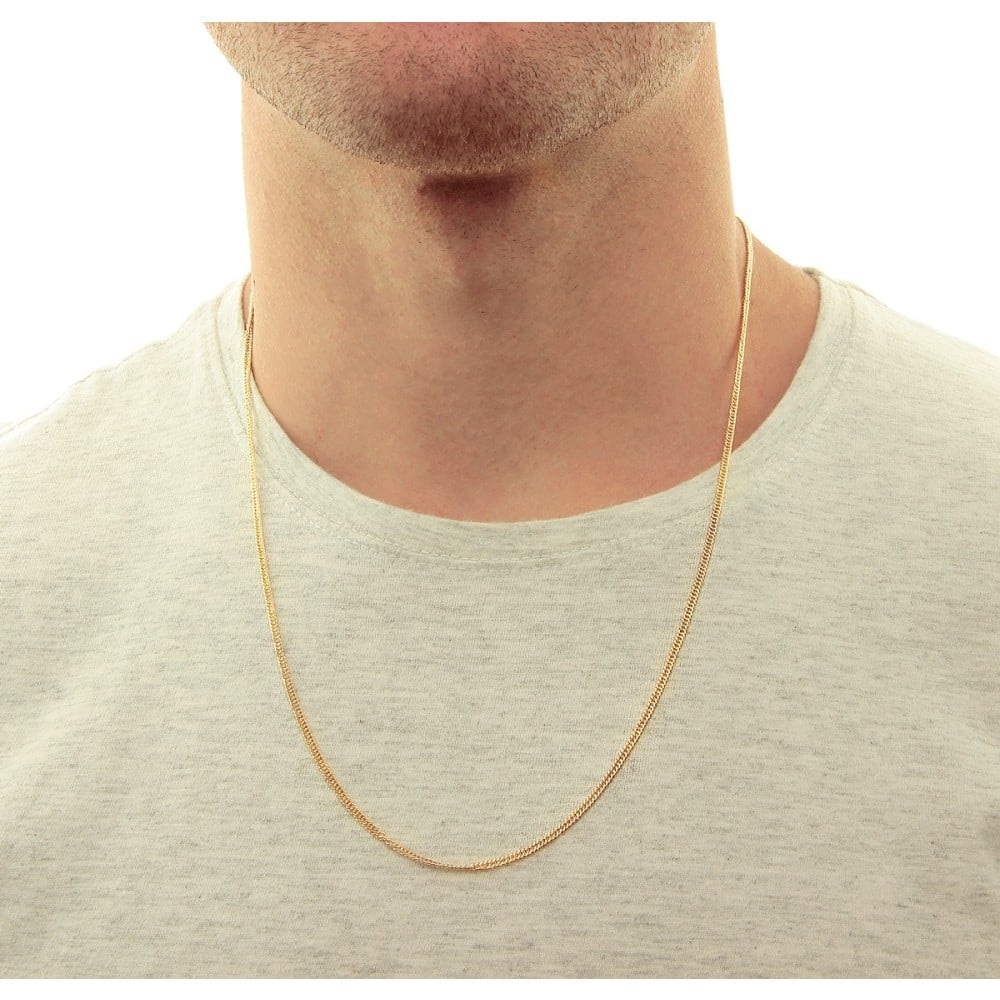 Corrente masculina de ouro 18k elos grumet new oca 60cm