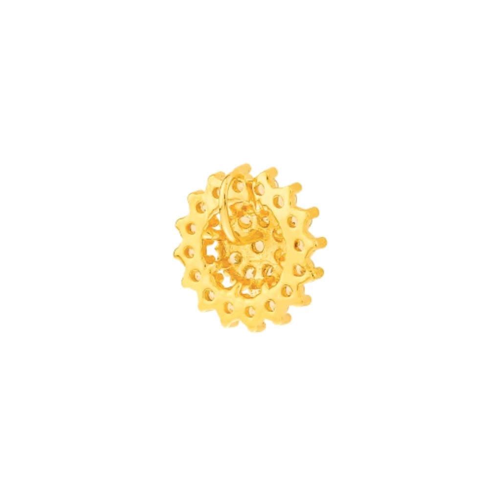 Conjunto colar e brinco de ouro 18k chuveiro