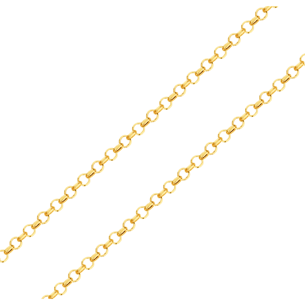 Corrente de ouro feminina portuguesa 18k 45cm