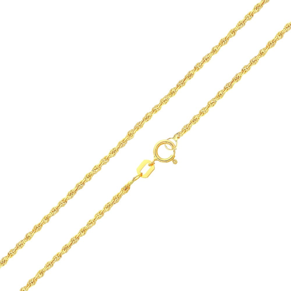 Corrente de ouro feminina 18k corda delicadas 45cm