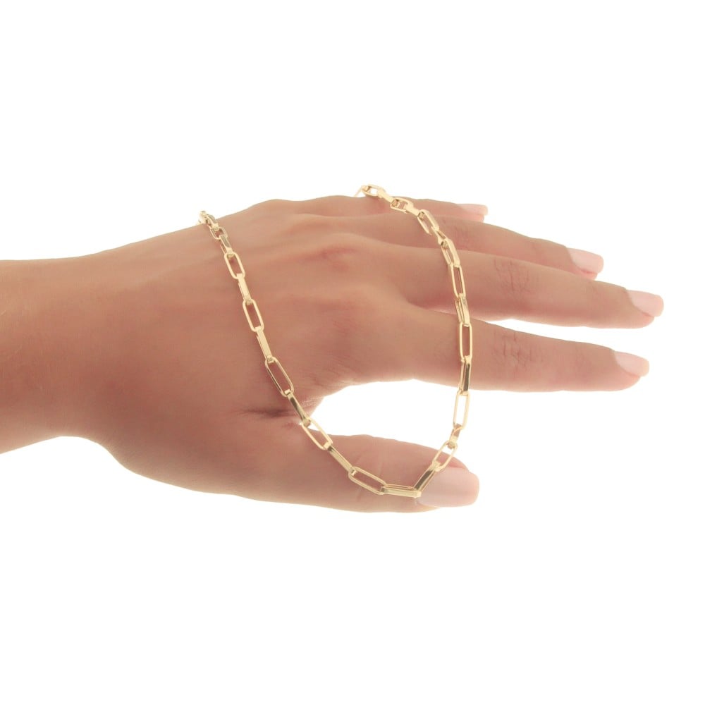 Corrente masculina de ouro 18k cartier grossa 60cm 8,23g foto corrente na mao