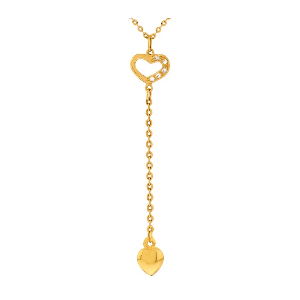 Gargantilha de ouro 18k cartier gravata corações