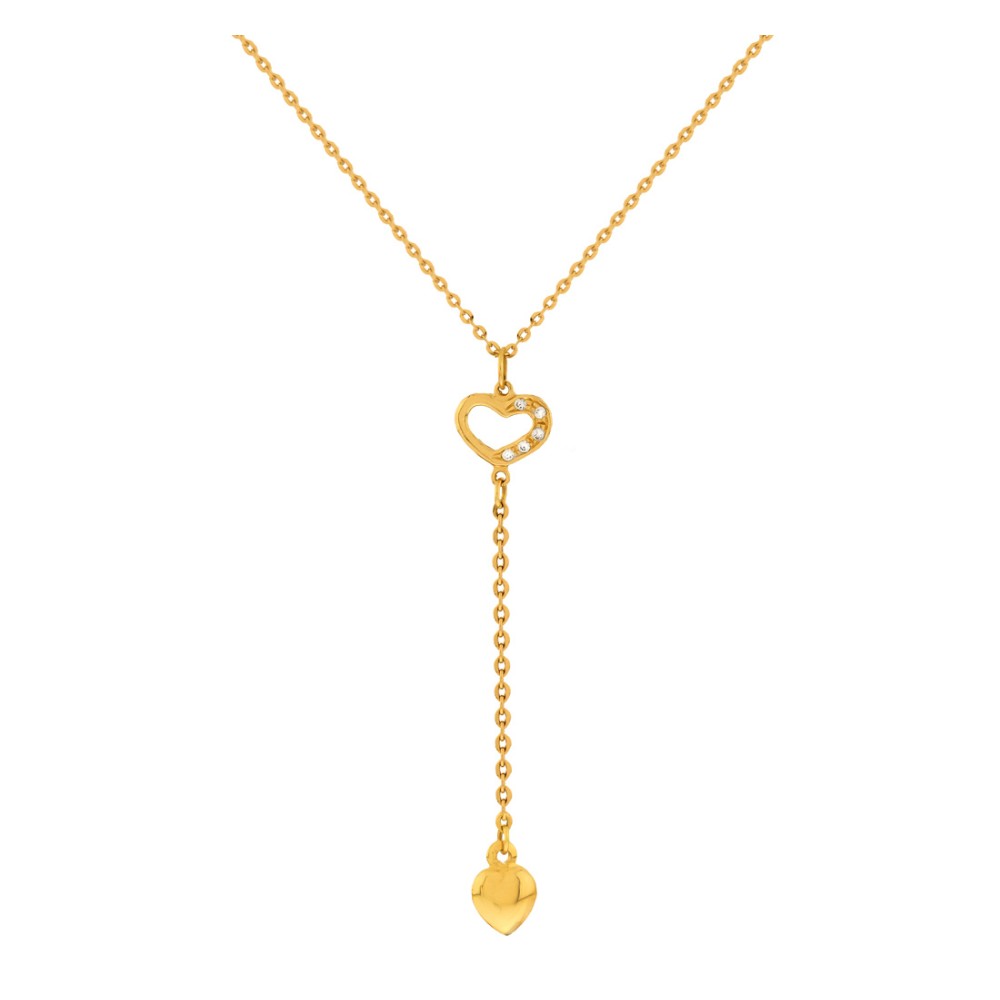 Gargantilha de ouro 18k cartier gravata corações