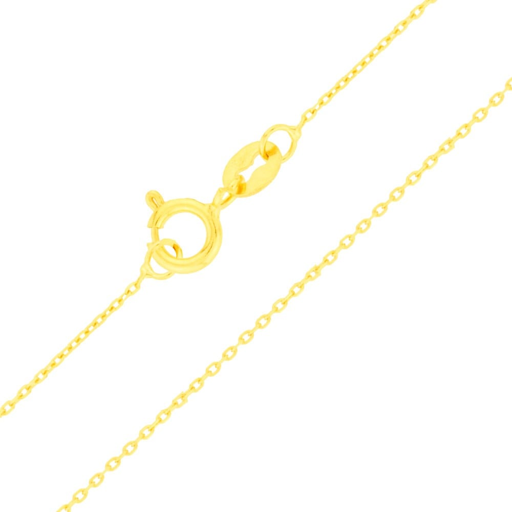 Corrente de ouro masculina feminina 50cm
