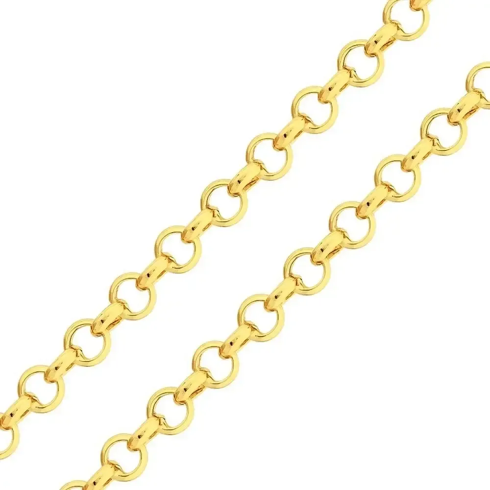Corrente de ouro 18k elo portugues oca 45cm foto detalhada elos da corrente 