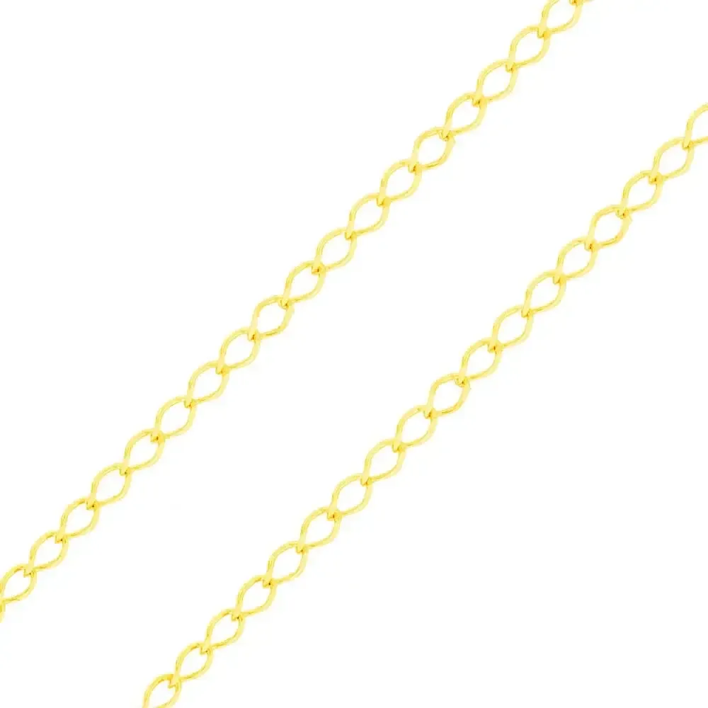 Corrente de Ouro 18k grumet carambola 40cm