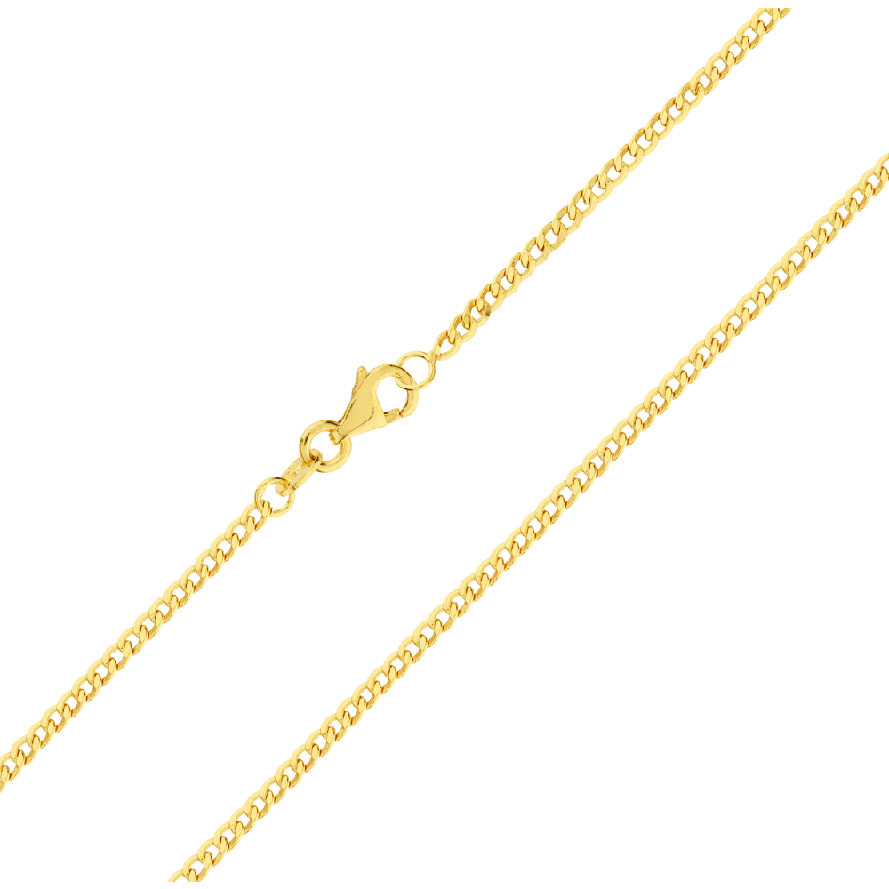 Corrente de ouro 18k masculina 60cm malha grumet 2mm tradicional