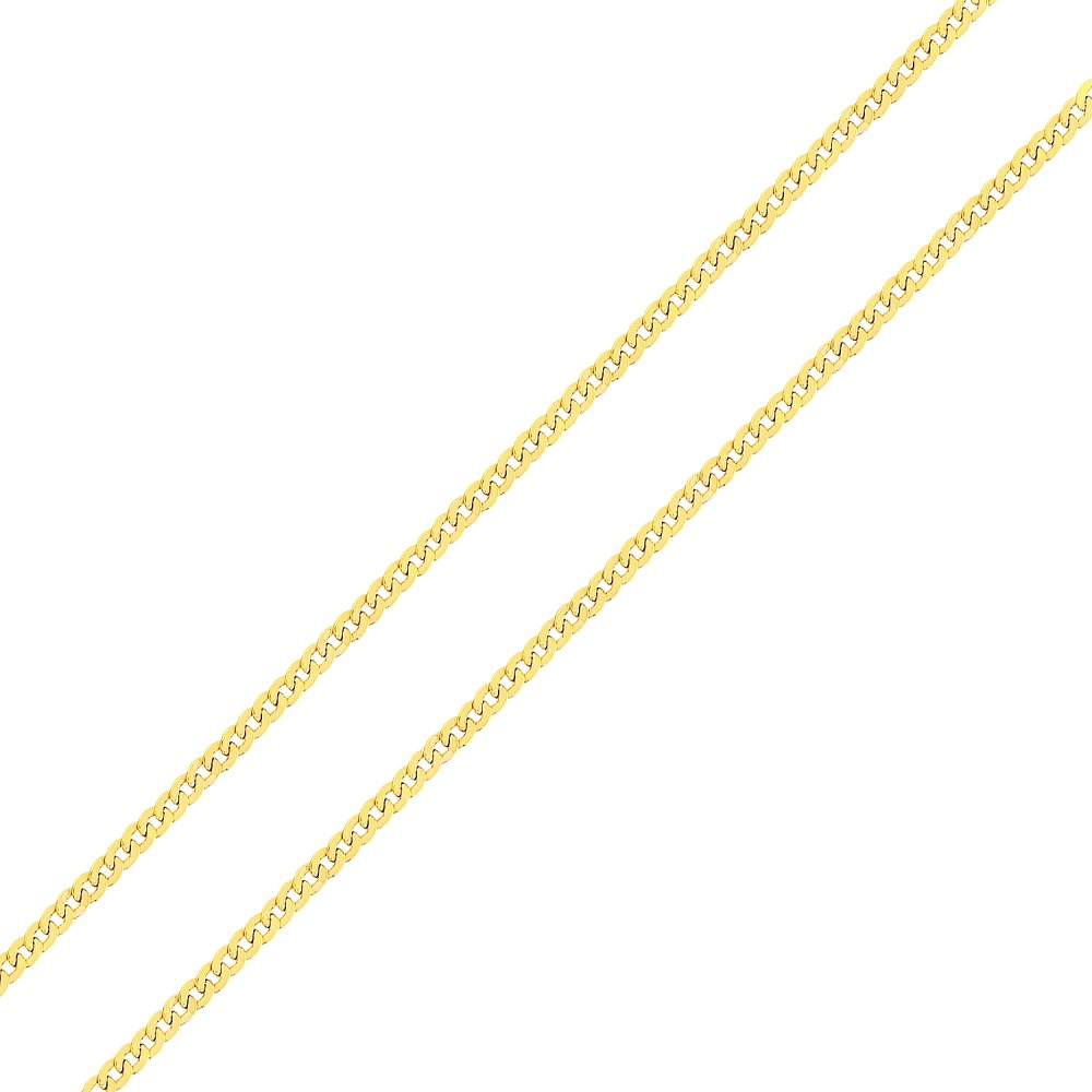 Corrente de ouro masculina grossa 60cm – malha grumet 4mm foto frontal da corrente 