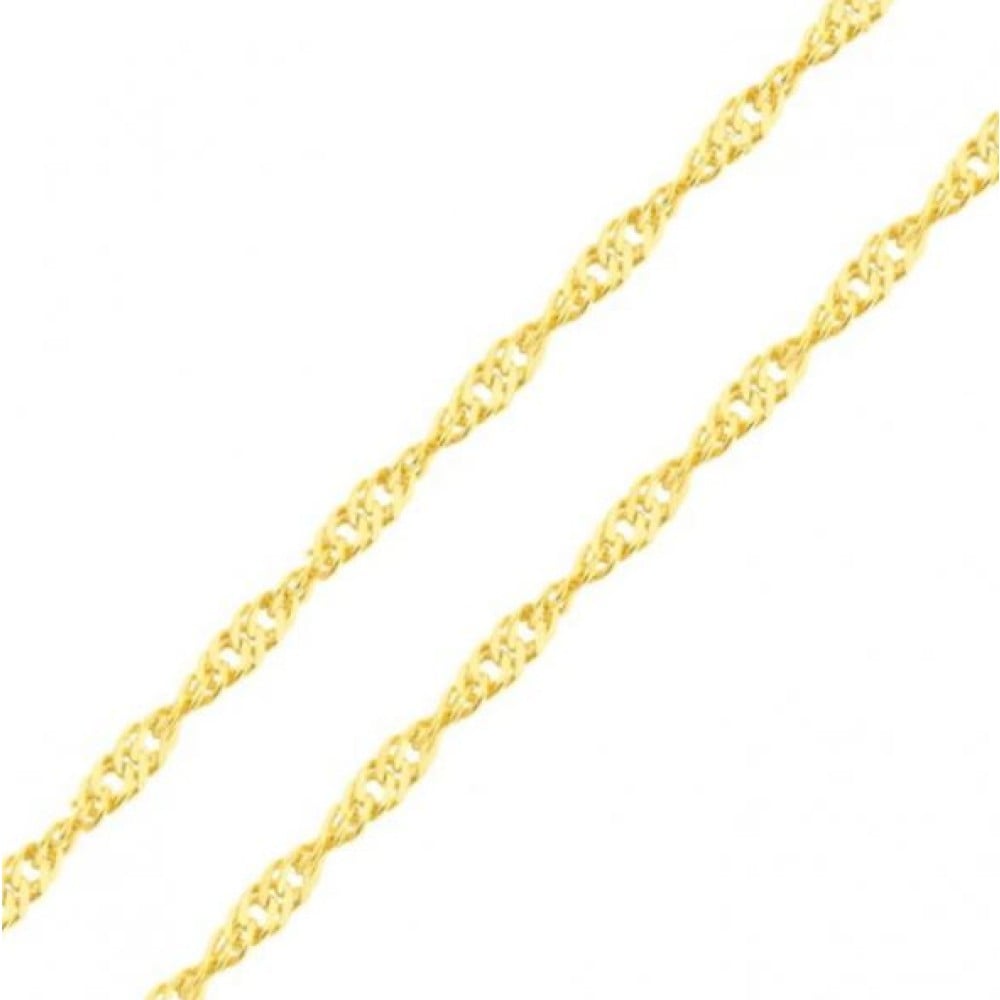 Corrente de ouro 18k singapura 45cm espessura 1,5mm