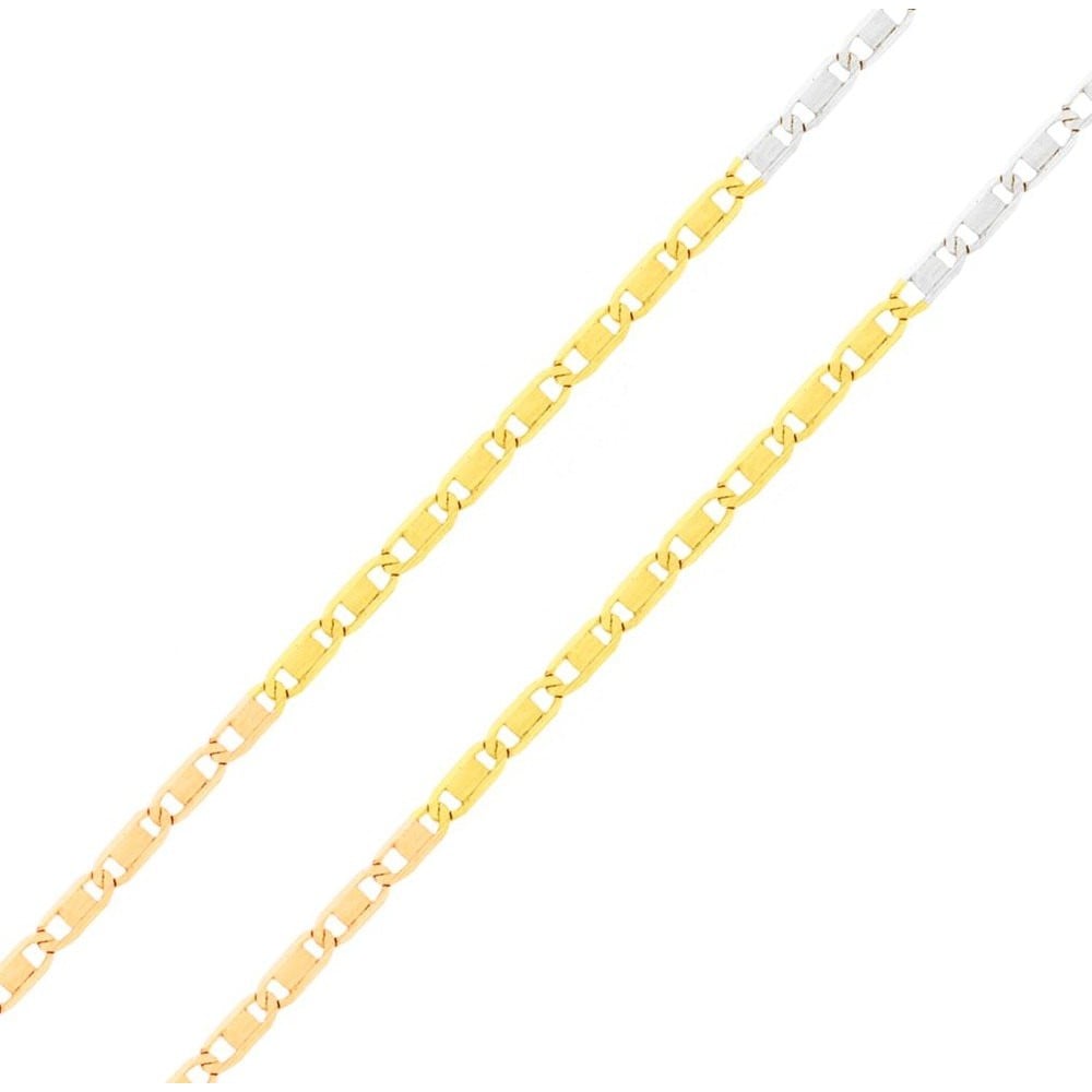 Corrente De Ouro Feminina Piastrine 3 Cores 45cm foto detalhada elos da corrente 