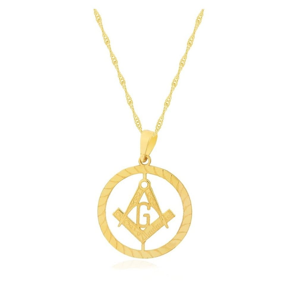 Pingente de ouro 18k simbolo maçon