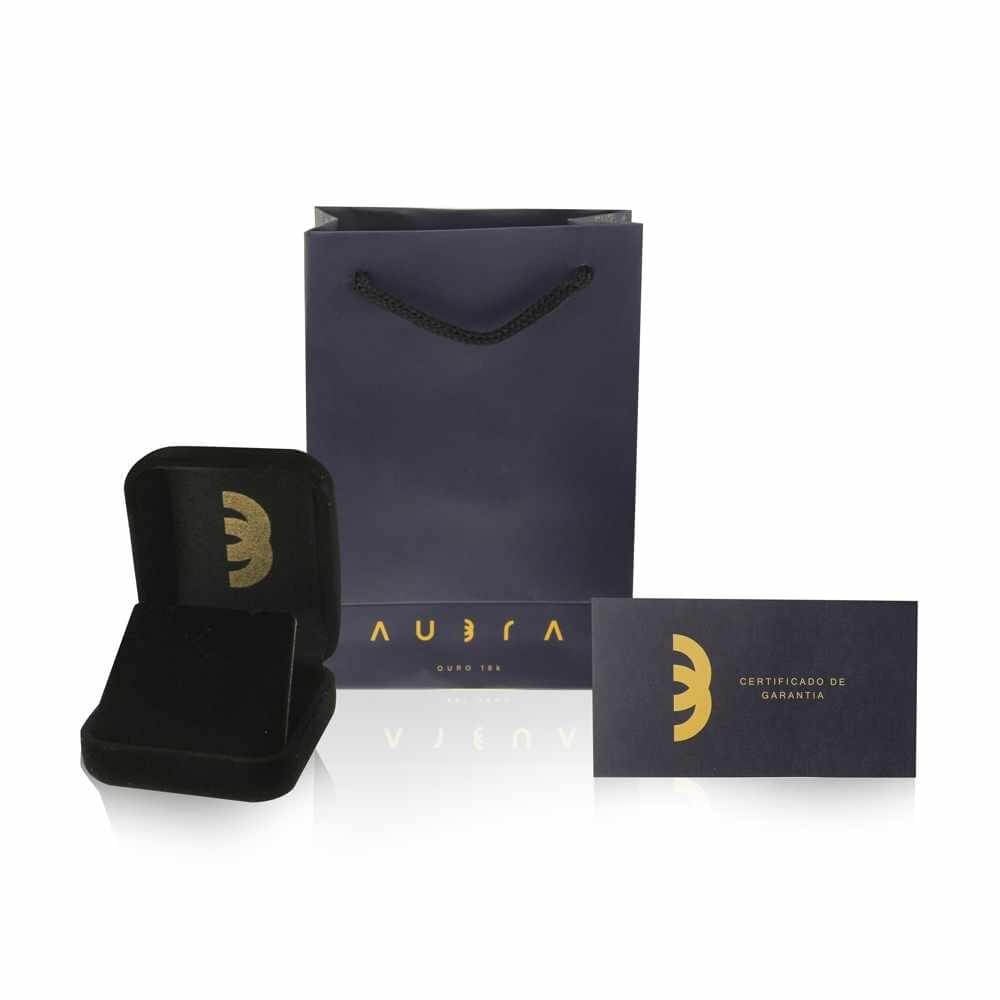 Pingente de ouro 18k gota em ouro com pedra de zircônia