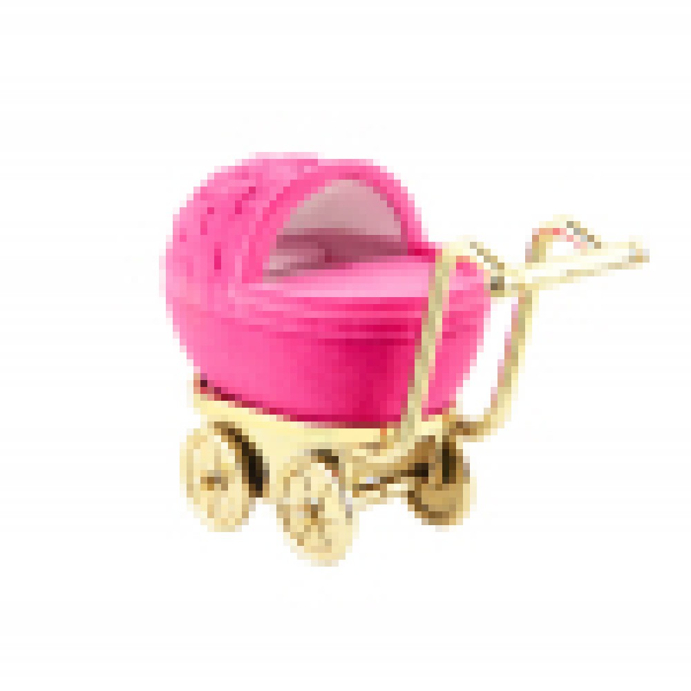 Estojo para joias carrinho de bebe rosa