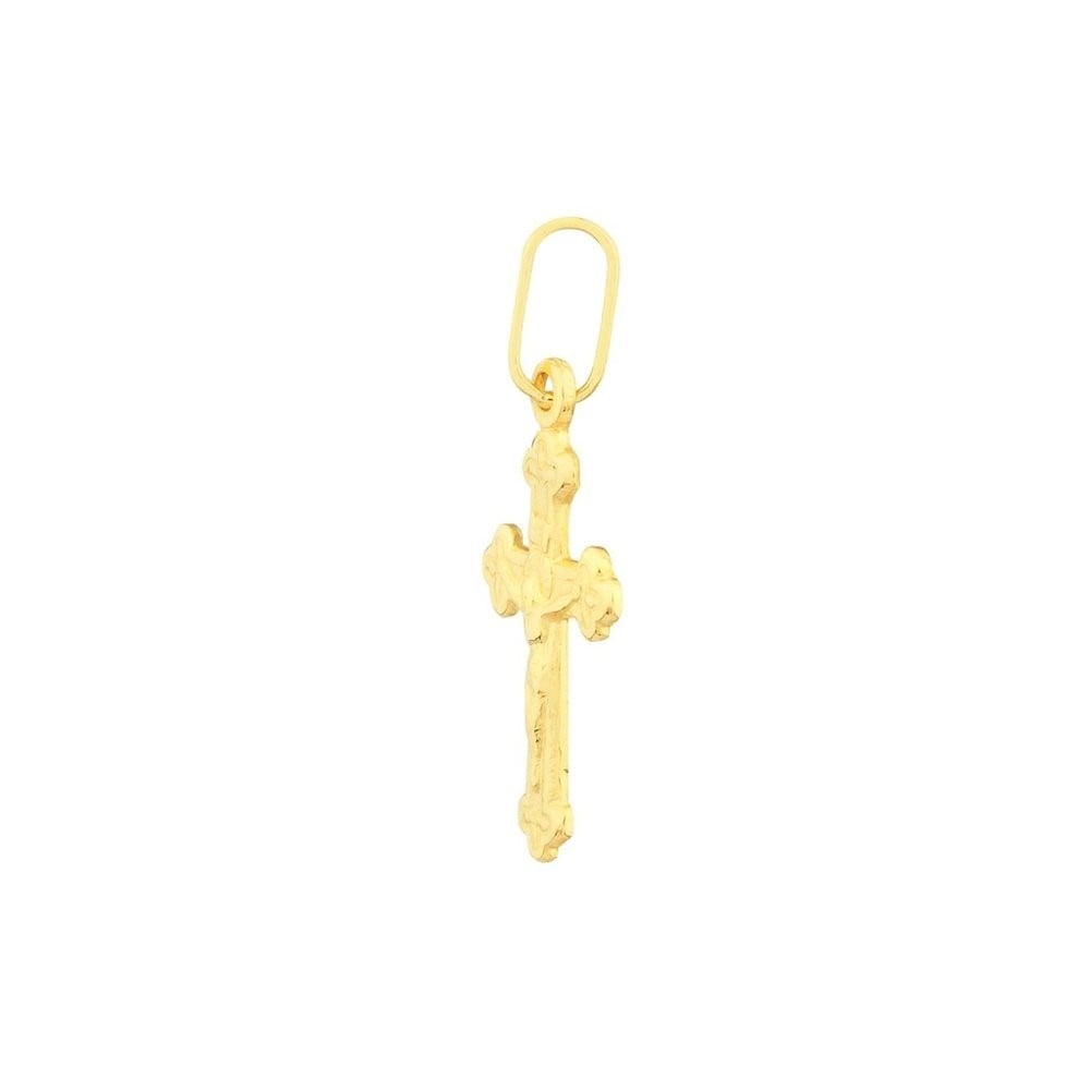 Pingente de ouro 18k cruz com imagem de Cristo