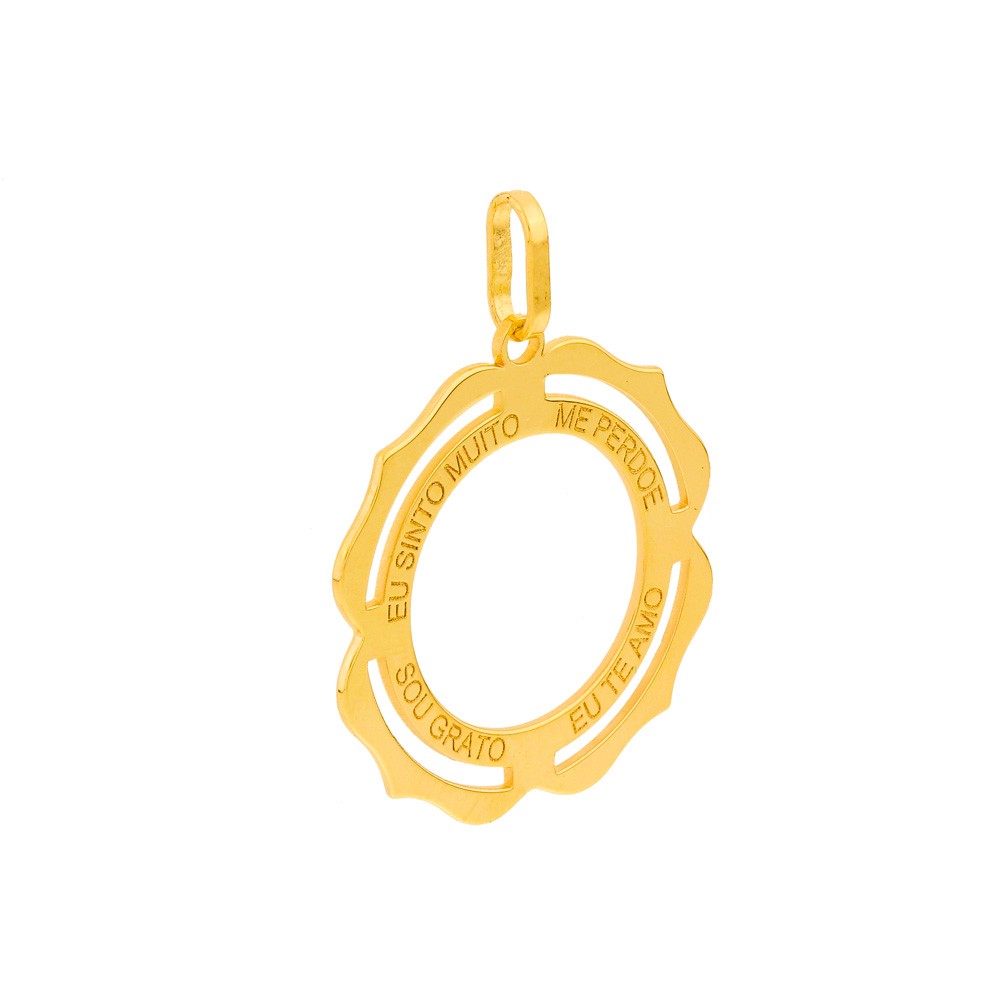 Pingente de ouro 18k hoponopono