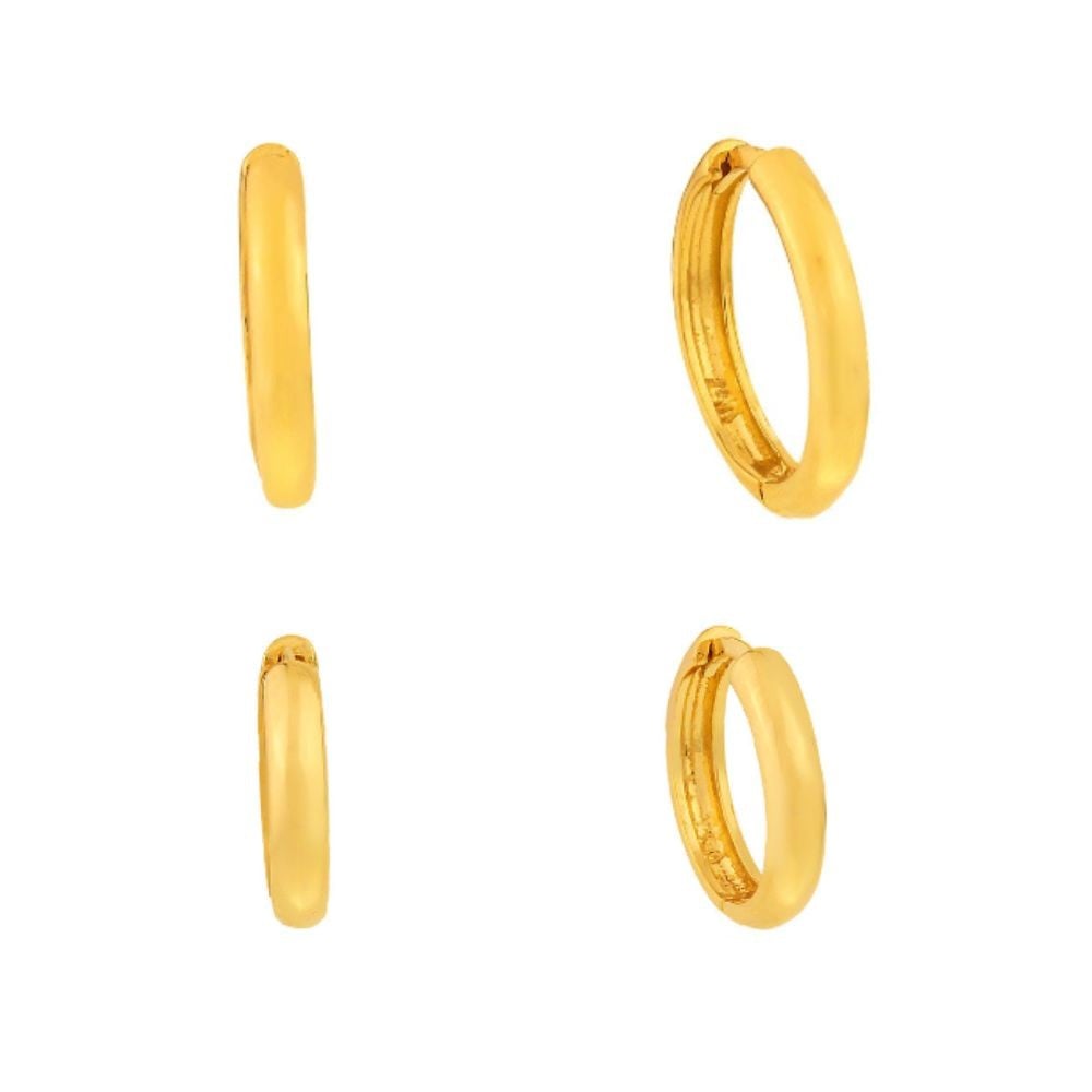 Kit de argola de ouro 18k pequeno básico