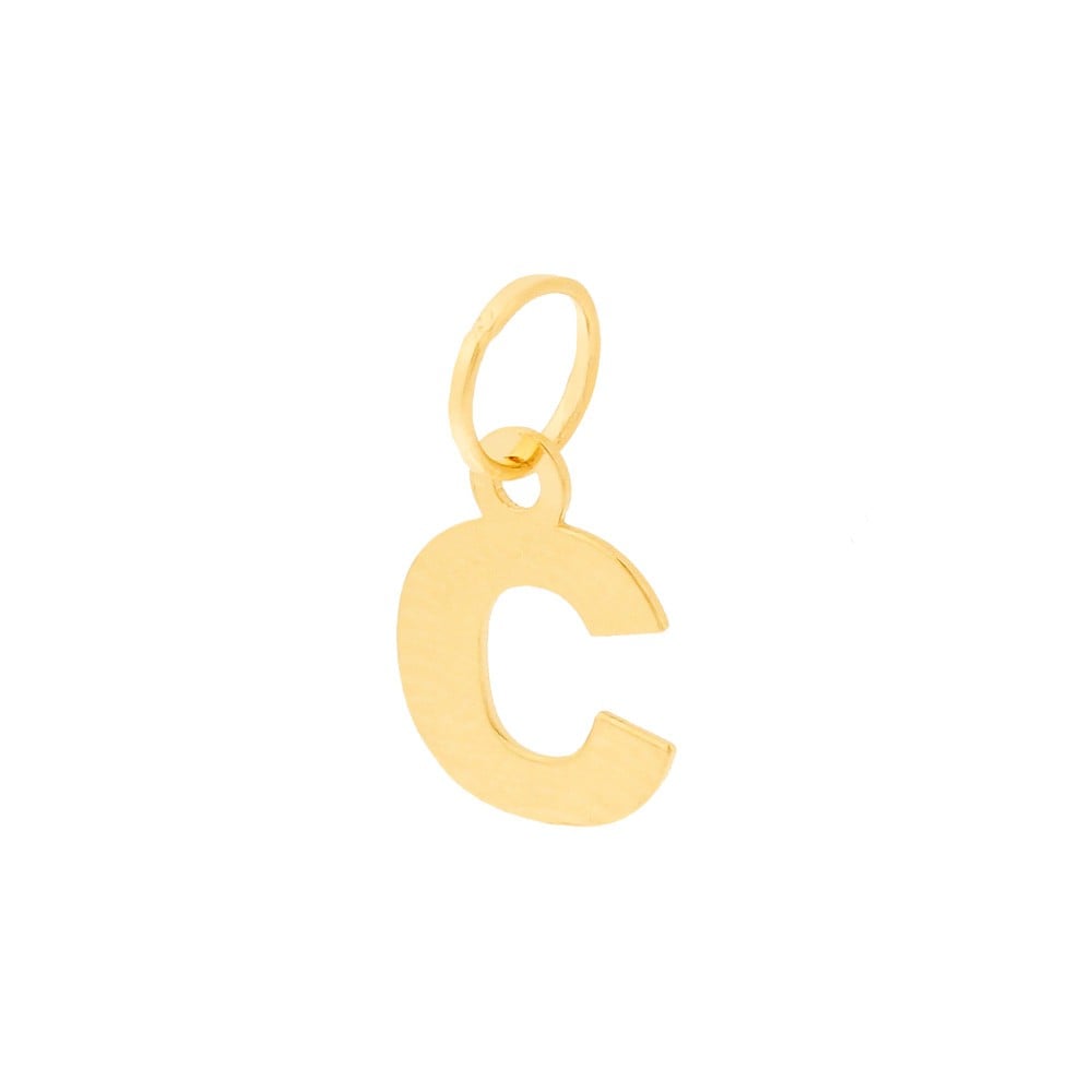 Pingente letra de ouro 18k C