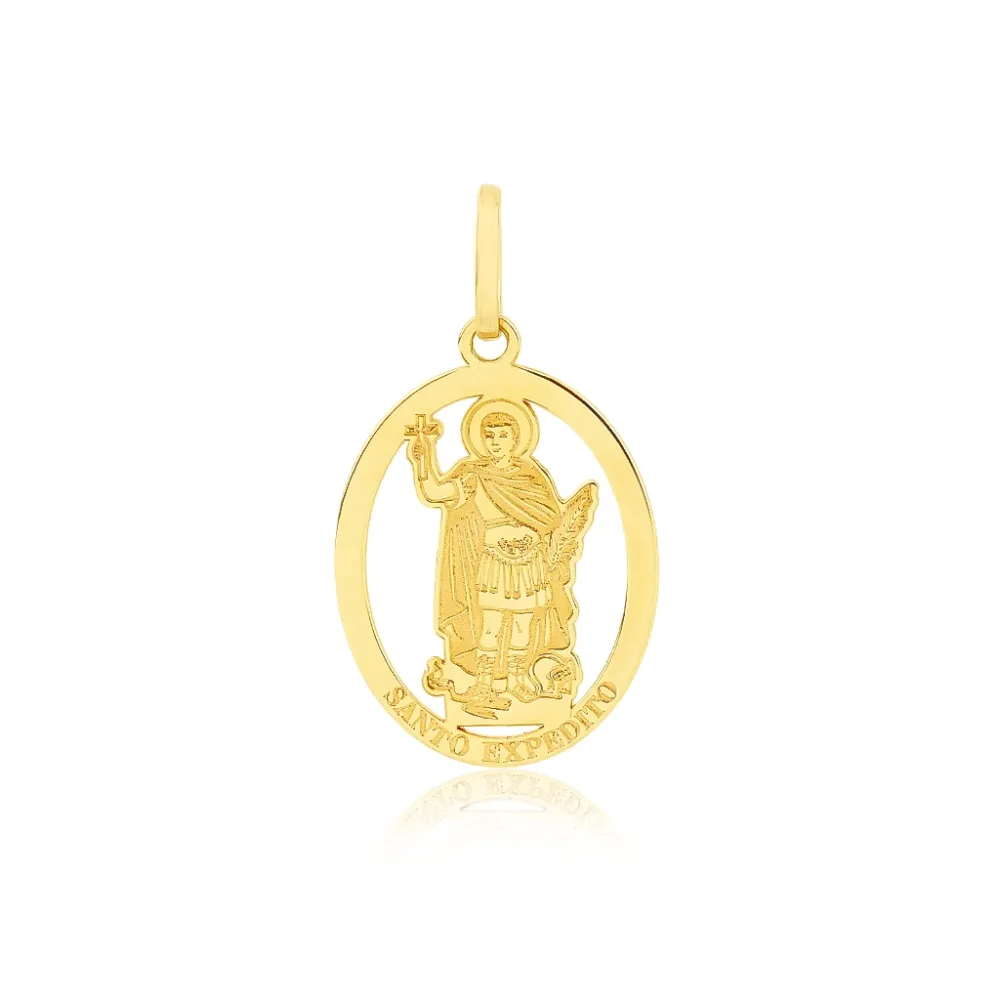 Pingente Santo Expedito de ouro 18k
