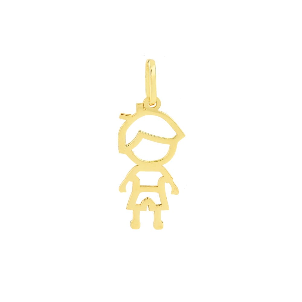 Pingente menino de ouro 18k filho amado