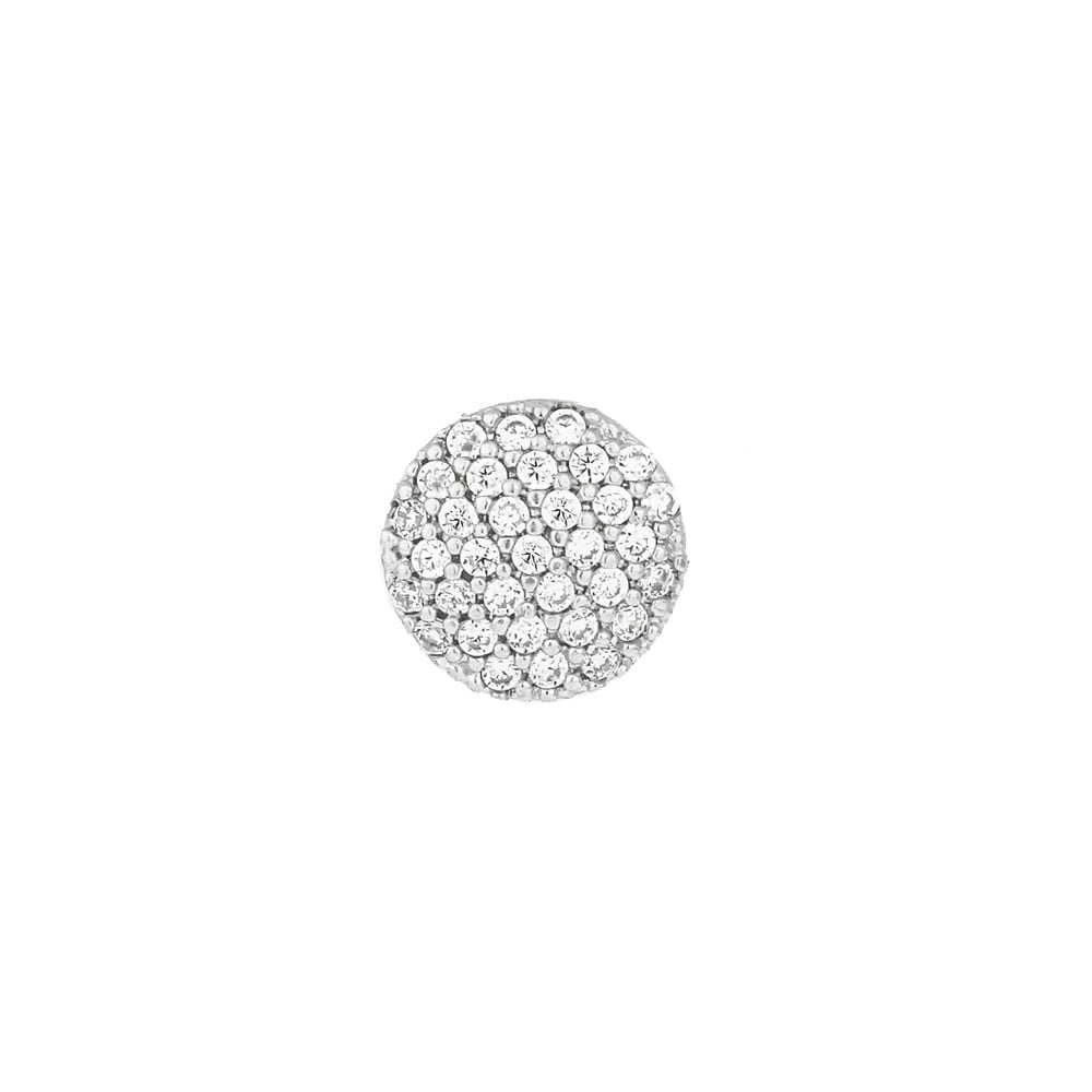 Pingente de ouro branco 18k ponto de luz chuveiro