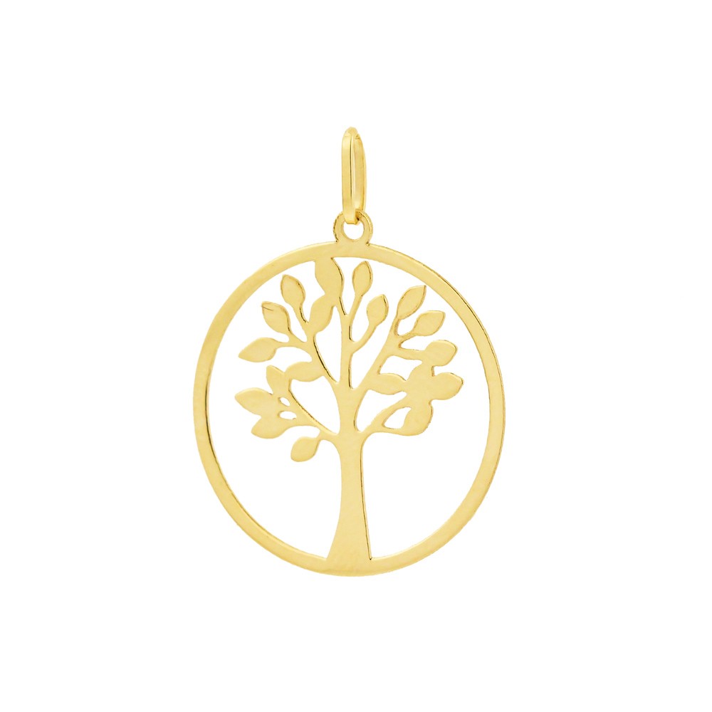 Pingente arvore da vida de ouro 18k I