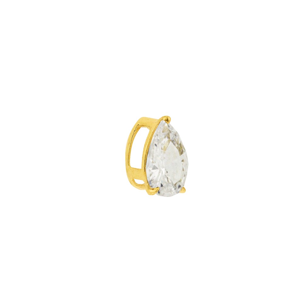 Pingente gota de ouro 18k caixa