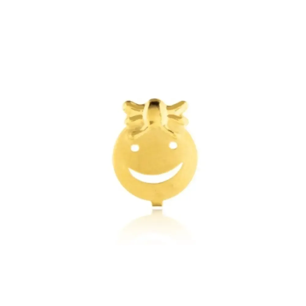 Pingente De Ouro 18k Filha Carinha Menina