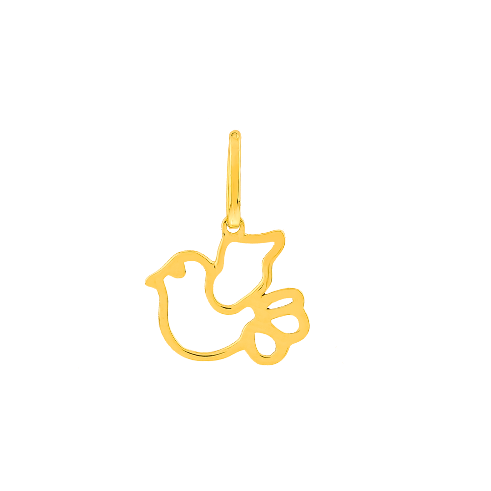 Pingente Divino Espírito Santo delicado ouro 18k