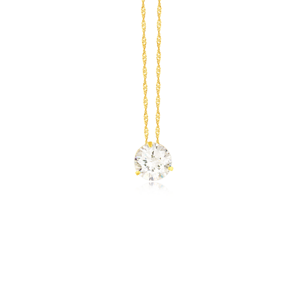 Pingente em ouro 18k ponto de luz 5mm