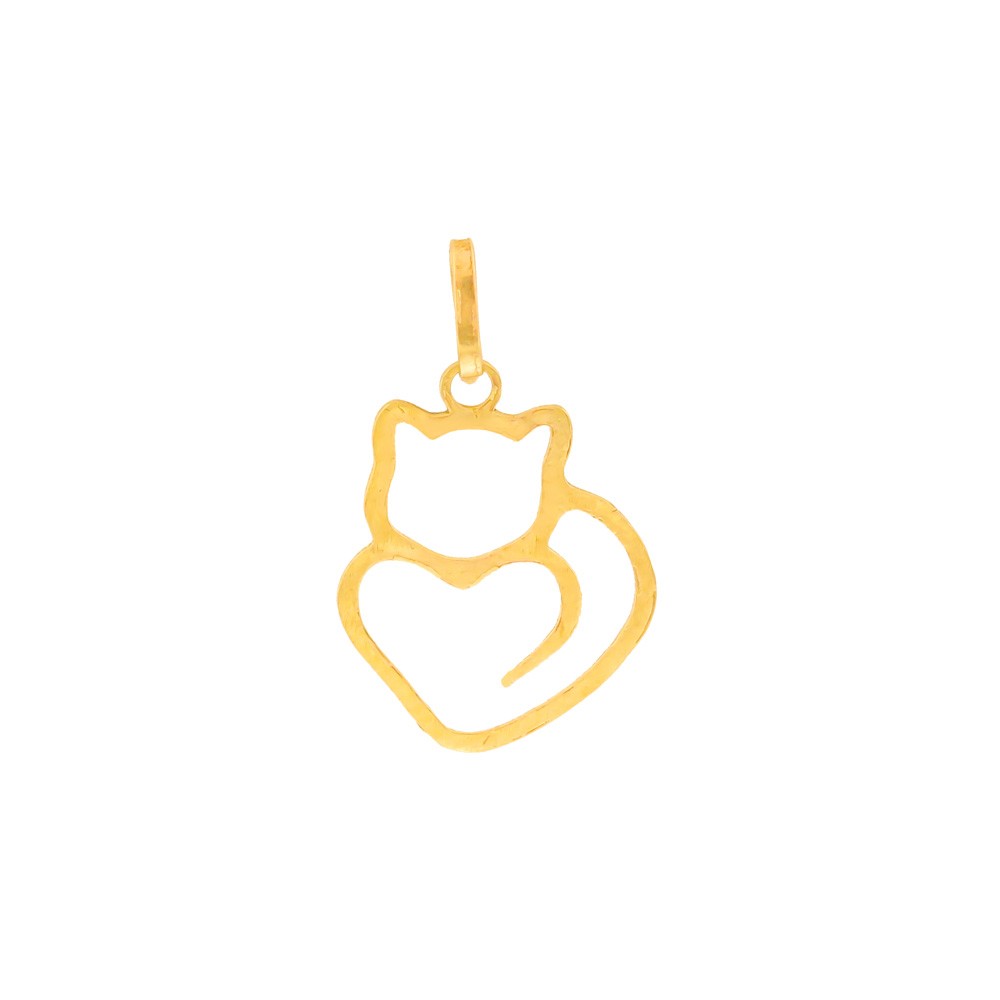 Pingente gato de ouro 18k