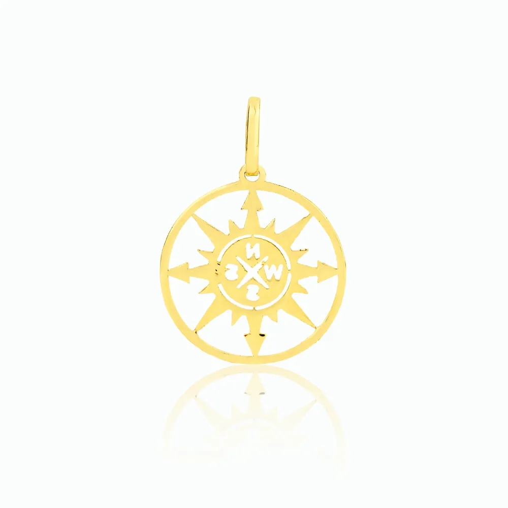 Pingente de ouro 18k Rosa dos Ventos Wanderlust
