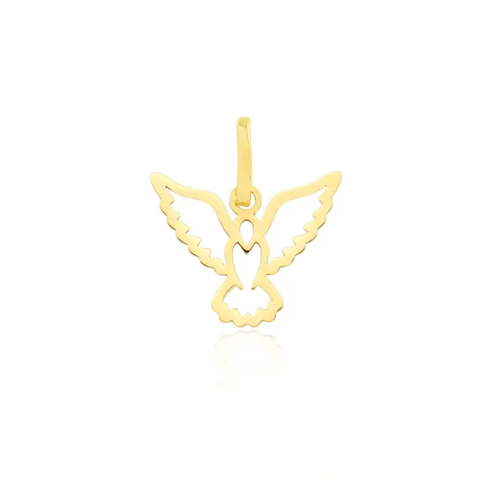 Pingente Divino Espírito Santo ouro 18k delicado