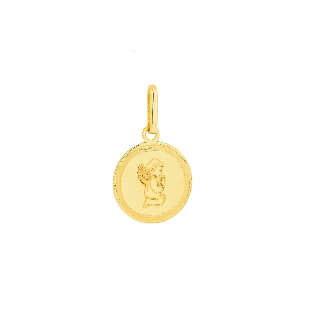 Pingente anjinho medalha ouro 18k 