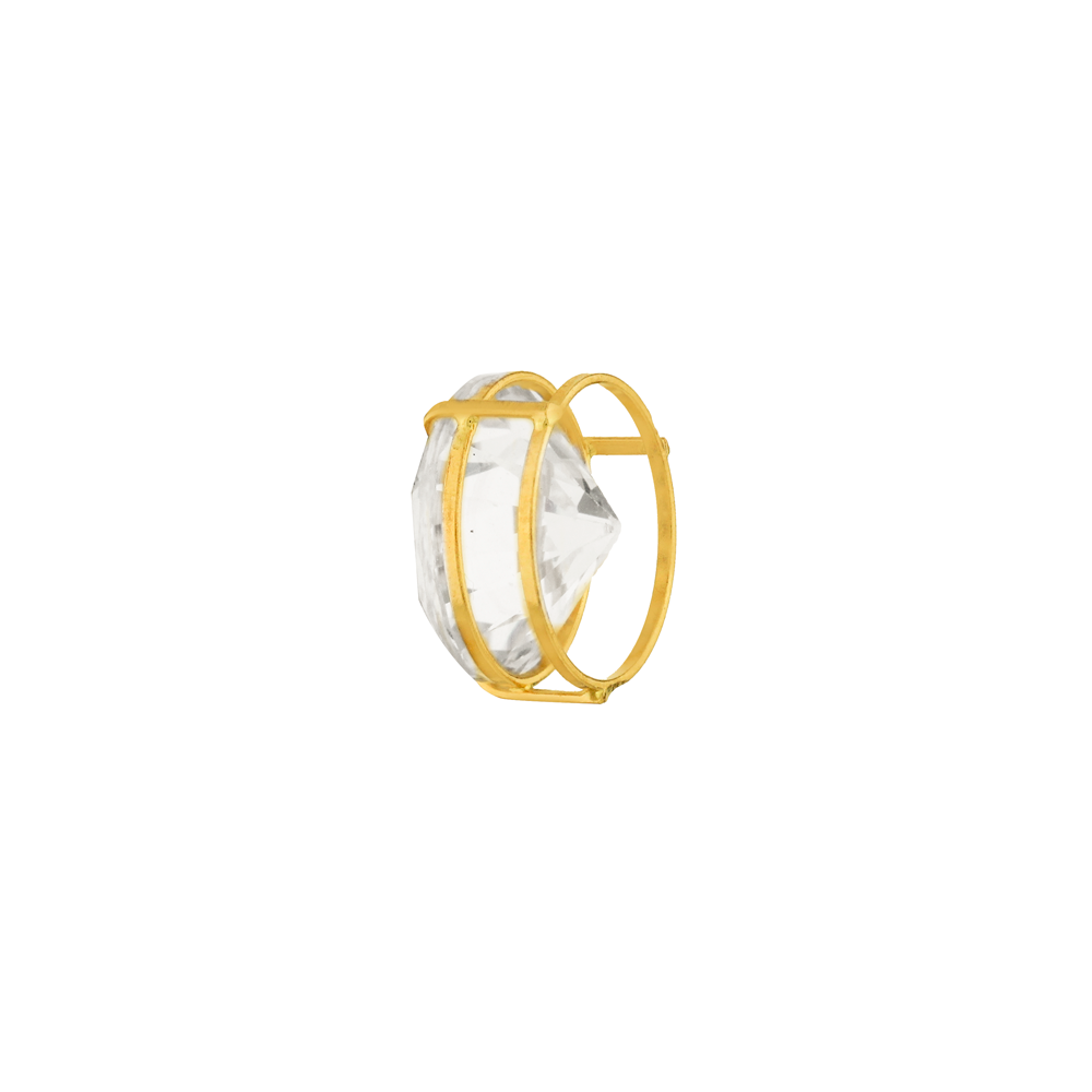 Pingente de ouro 18k ponto de luz grande 9mm