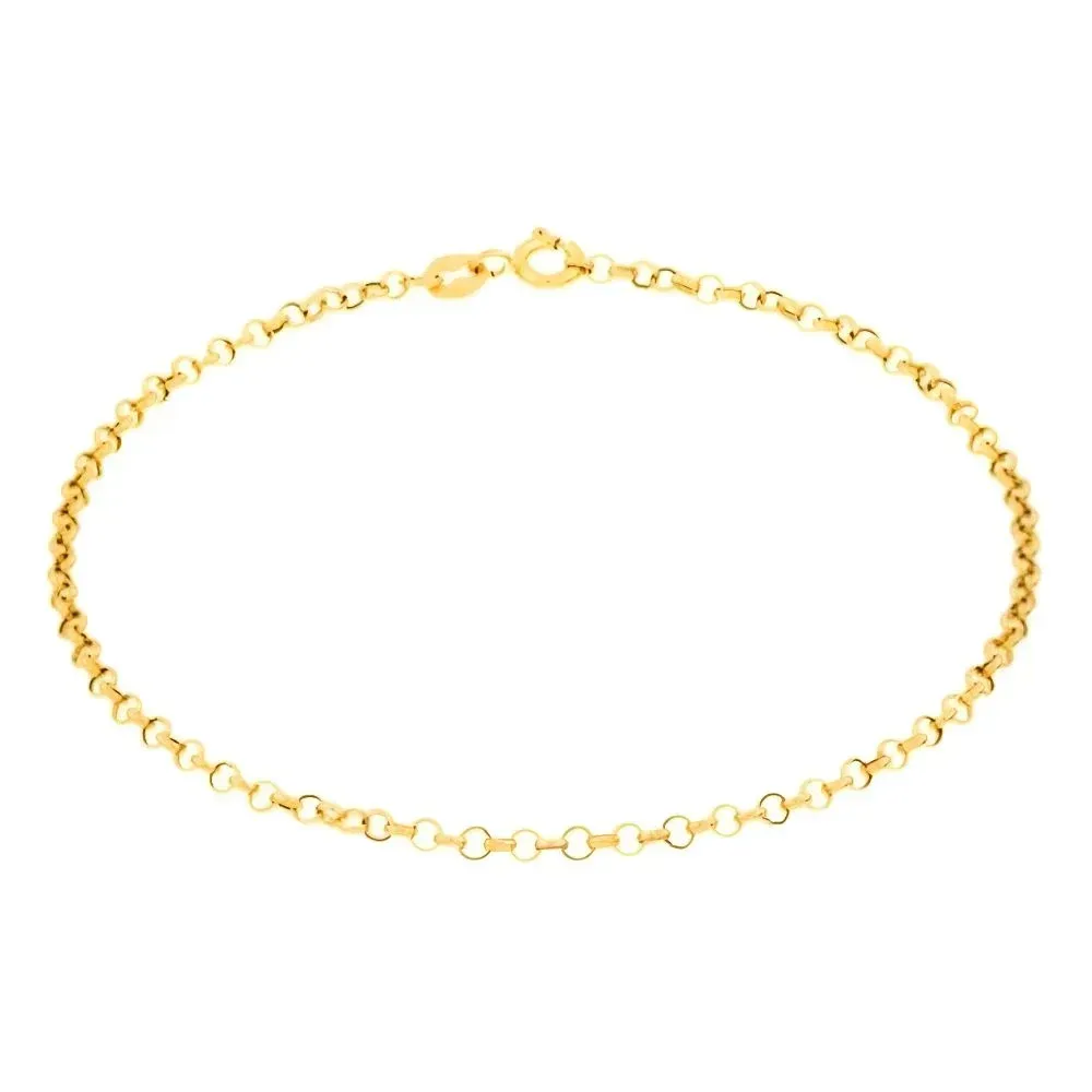 Pulseira De Ouro 18k Feminina Elo Portugues Oca P1108