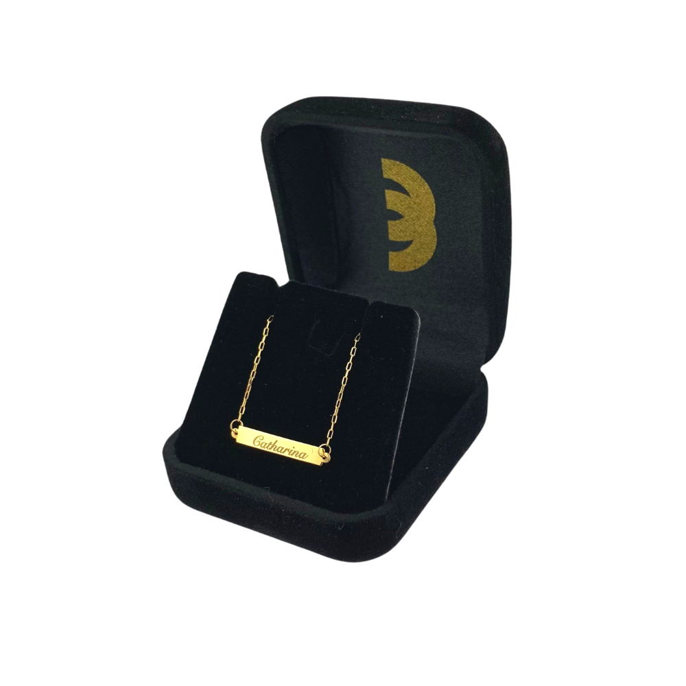 Pulseira De Ouro 18k Infantil Com Placa Para Nome
