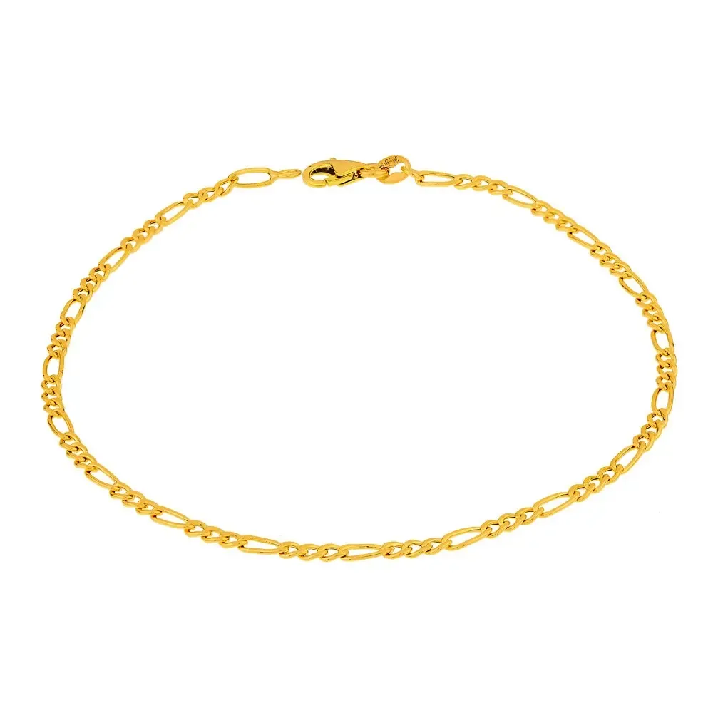 Pulseira masculina de ouro 18k 3x1