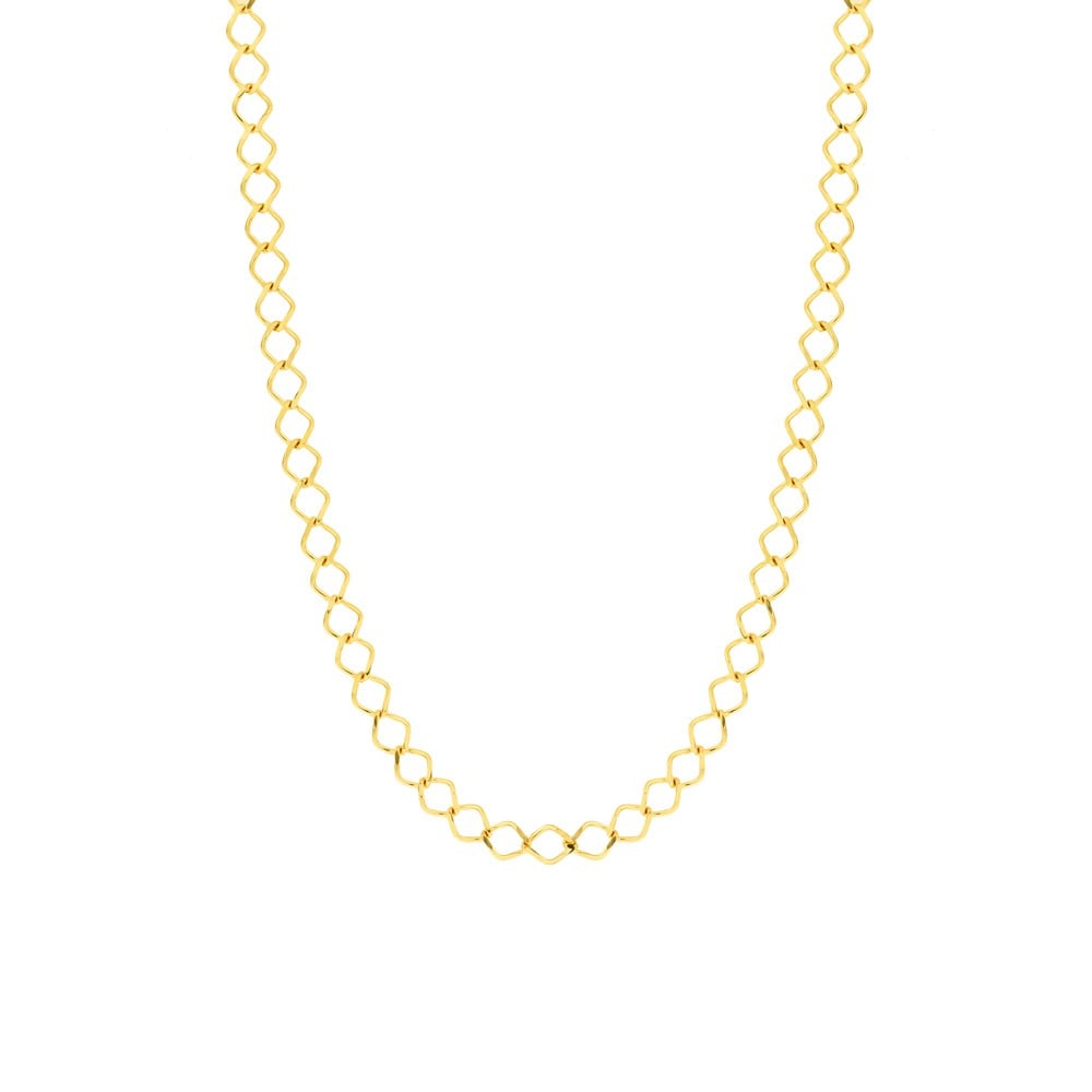 Corrente de ouro feminina 18k 40cm ajustável