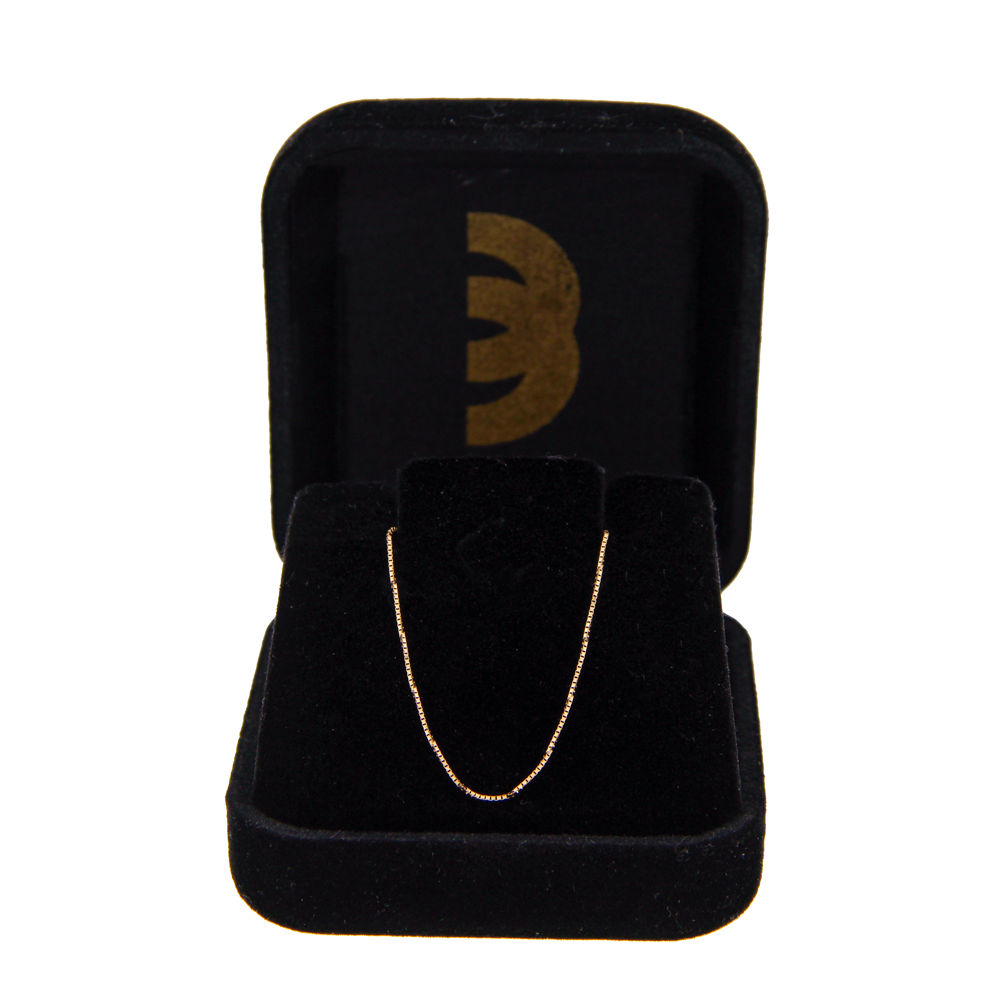 Corrente de ouro 18k feminina veneziana 40cm 0,5mm