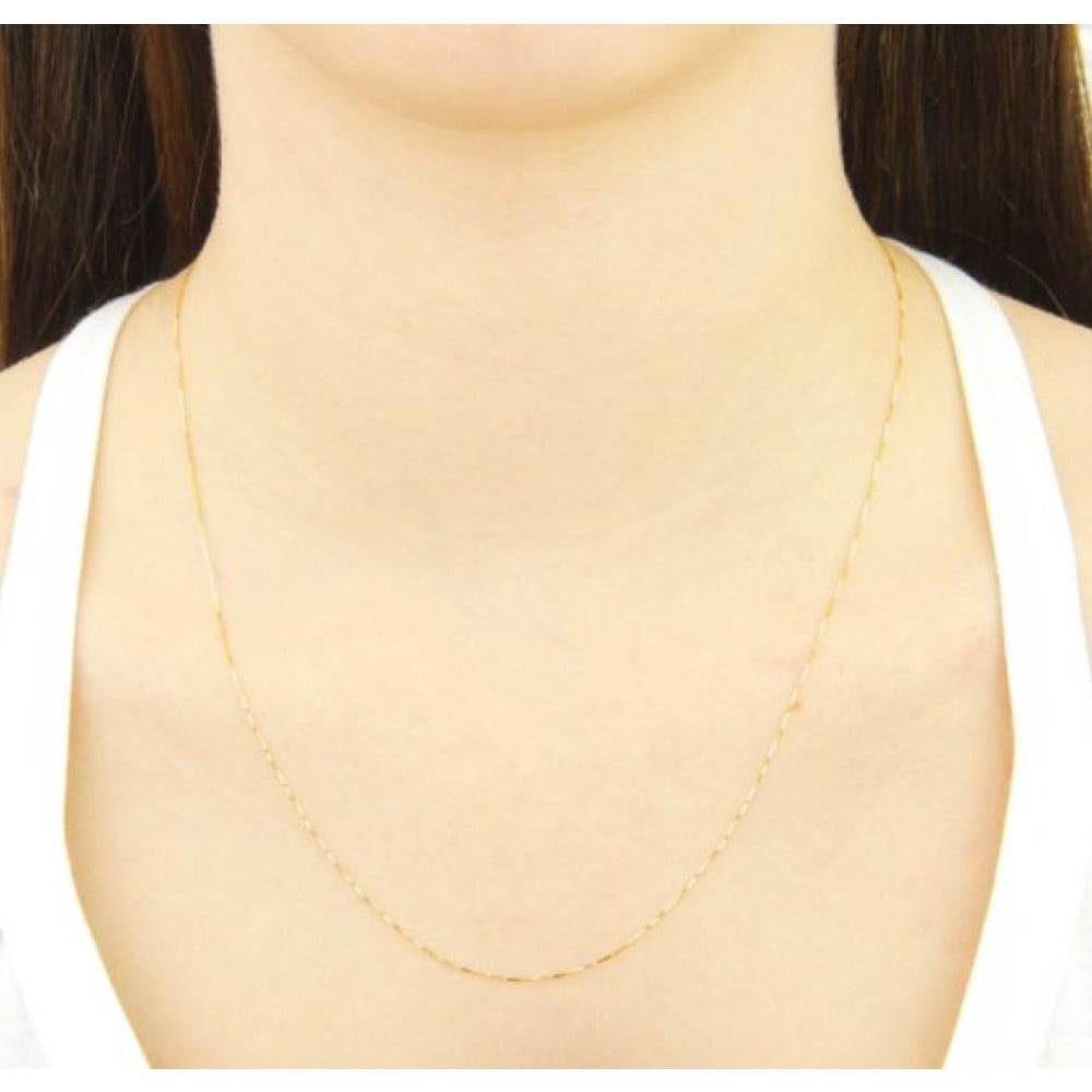 Corrente veneziana de ouro 18k 50cm 0,6mm