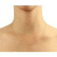 Corrente de ouro 18k singapura 50cm espessura 1,1mm