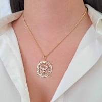 Pingente Divino Espírito Santo ouro 18k Mandala