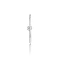  Piercing de argola ouro 18k branco orelha ou nariz frente