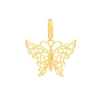Pingente de ouro 18k borboleta ornamentada