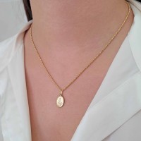 Pingente Nossa Senhora de Fátima ouro 18k duplo