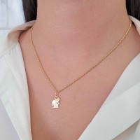 Pingente anjo de ouro 18k prece