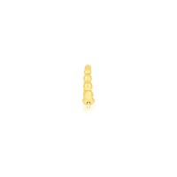 Brinco de argola de ouro 18k UMA PEÇA bolinhas P