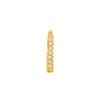 Piercing de ouro 18k cartilagem argola com pedras 1cm